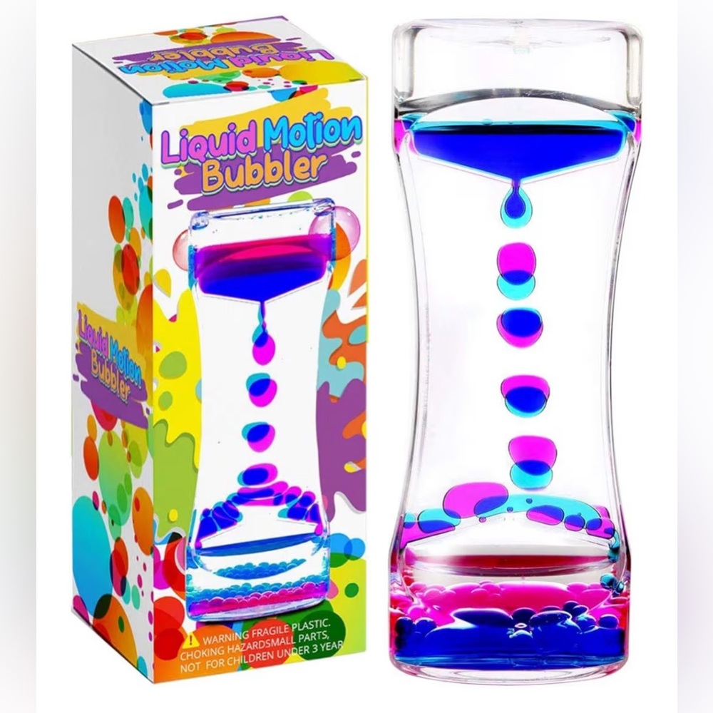 Liquid Motion Bubbler Sensory Timer – 2 Minute (Pink/Yellow)